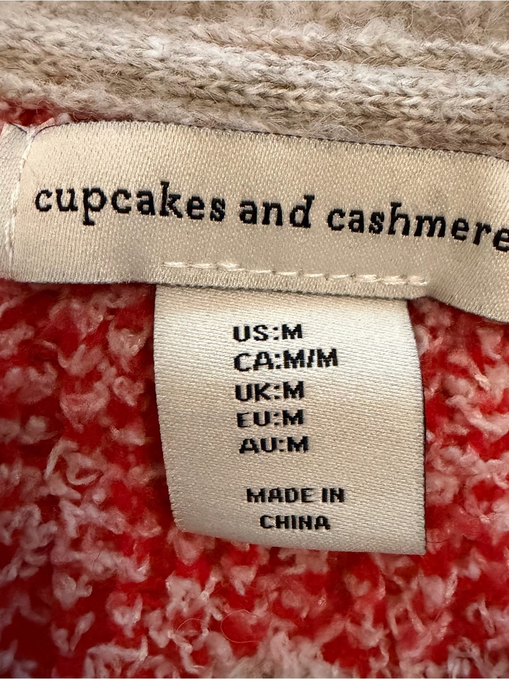 cupcakes & cashmere Gray Cardigan with Red & White Candy Cane Motif - Picture 7 of 9